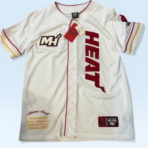 Miami Heat White Home Replica Baseball Jersey